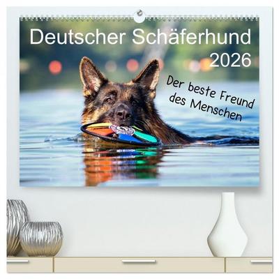 Deutscher Schäferhund - Der beste Freund des Menschen (hochwertiger Premium Wandkalender 2026 DIN A2 quer), Kunstdruck in Hochglanz