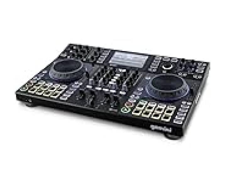 Gemini Sound SDJ-4000 Standalone / MIDI Contrôleur DJ Equipment Console de Console avec 2 Ponts, mélangeur Audio à 4 Canaux, Roues de Joges Capacitives Tactiles et Écran HD de 7 pouces