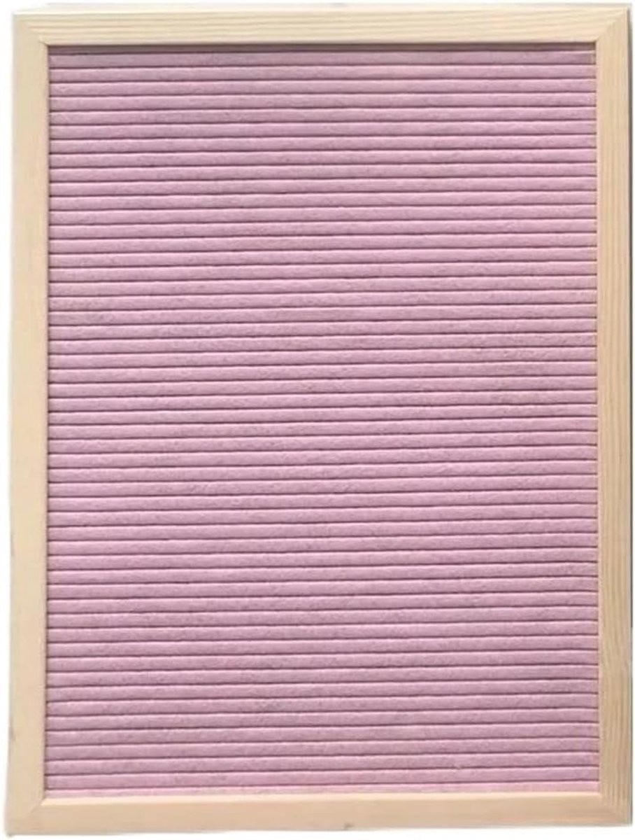 Vilt Paneel Fotowand Letterbord met Houten Frame - Roze - 40 x 42 cm