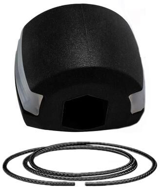 Clever Finds Silicone Jaw Exerciser Facial Muscle Trainer With Lanyard black With Rope