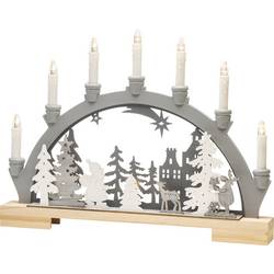 Konstsmide 3260-320 Schwibbogen Wald Warmweiß LED Grau