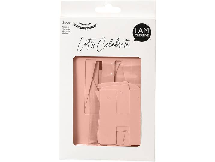 Girlande I am creative lachs Papier B 14 cm