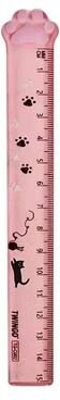 Uplifted Finds Cute Cat Paw Design 15cm Straight Ruler Kawaii Measuring & Drawing Tool For School And Office pink