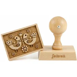 Folkroll Keksstempel Folk Tauben, 70x50 mm, Cookiestempel, Backstempel, Keks, Stempel, Motiv, Buchenholz, 334737
