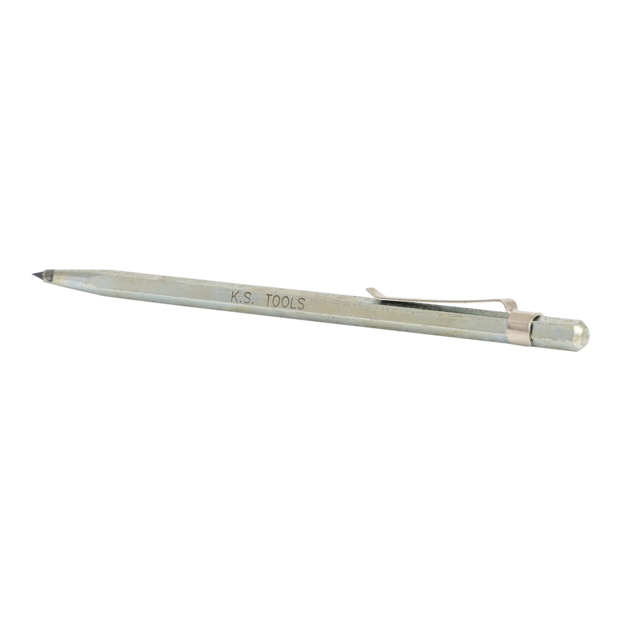 KS Tools Hartmetall-Anreißnadel, Länge:145 mm, Durchmesser:8 mm, aus Hartmetall mit gerändeltem Griff aus Aluminium (300.0301)