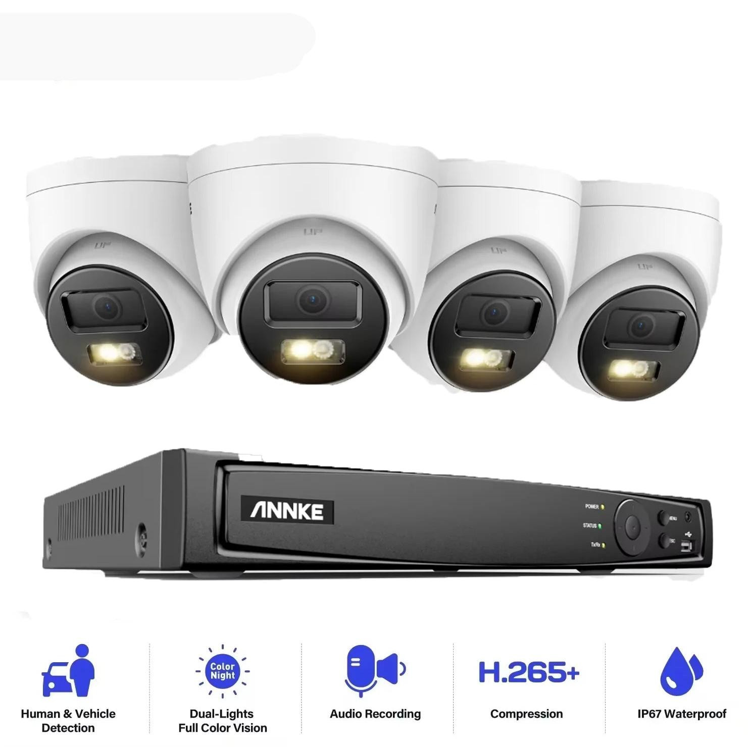 Selius CCTV Systeem – 12MP Beveiligingsset met 8-Kanaals NVR Recorder en Dual Light Nachtzicht
