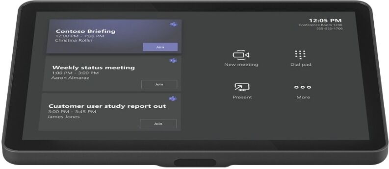 Logitech Tap IP Occasion Contrôleur tactile de salle de réunion d'occasion pour Microsoft Teams Rooms, Zoom Rooms et autres solutions compatibles.
