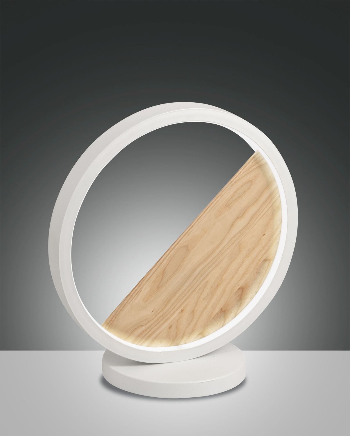 Fabas Luce LED-Tischleuchte PIERRE weiß/Holz 3695-30-102 8019282532989