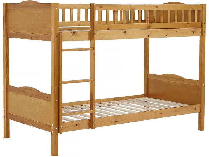 Lit superposé en bois Gabriel - 90 x 190 cm - Marron