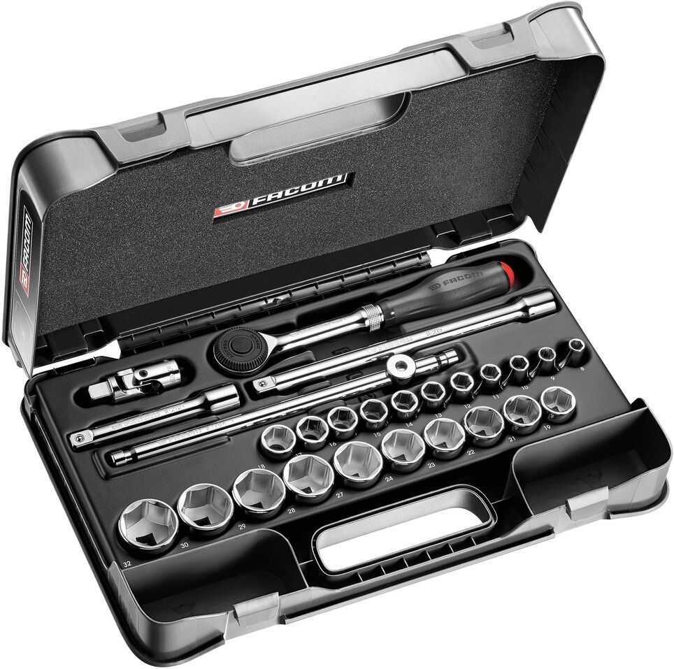 Coffret à douilles 1/2'' 6 pans mm 26 pièces FACOM S.161-4P6PB