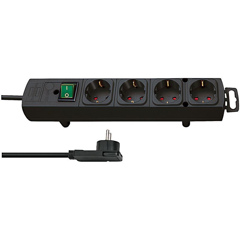 2.00m Brennenstuhl Steckdosenleiste Comfort-Line Schwarz 4 (1153100100)