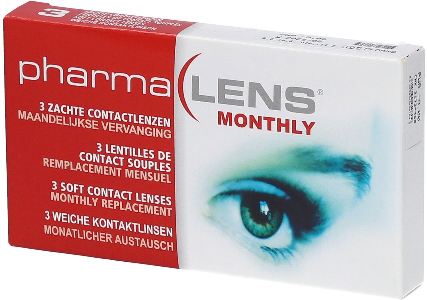 PharmaLens Maandlenzen (Dioptrie -9.00) 3 St Brille