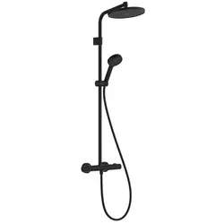 Hansgrohe Activera S Duschsystem mit Thermostatarmatur Matt Schwarz 28078670