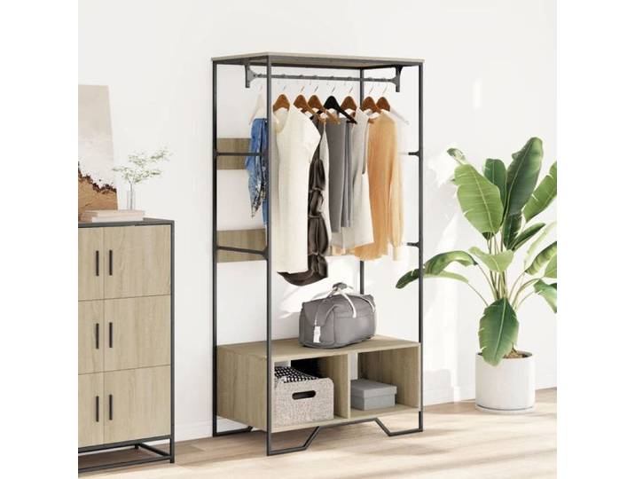 Armoire - - Armoire penderie - Bois ingénierie - Chêne sonoma - 90x50x180 cm 383uzm60o