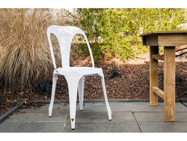 Chaise bistrot vintage au style industriel Multipl's blanche
