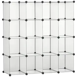 HOMCOM - Würfel-Organisator - 125L x 32B x 125H cm - weiß