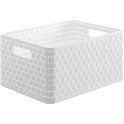 Korb COUNTRY weiß (BHT 37x19x28 cm) - weiß - BHT 37x19x28 cm