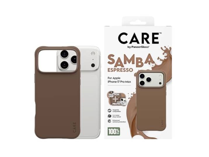 CARE BY PANZERGLASS Panzer Glass MagSafe Hülle für iPhone 17 Pro Max Samba Hülle, 2.3M Anti-Vergilbung Schlankes Profil Erhöhte Kameralünette Kompatibel mit MagSafe Transparent
