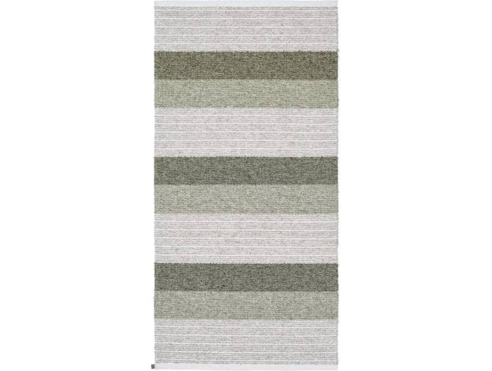 HORREDSMATTAN Teppich Myra green Streifen Mischgewebe 70 x 180 cm