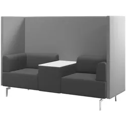 Rocada Besprechungsecke Doppelsitz mit Tisch grau, 200x137 cm