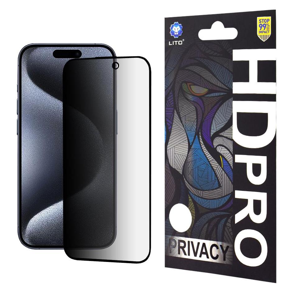 Lito - HD Pro Privacy - iPhone 15 Pro - Black (Apple iPhone 15 Pro) (56347892)