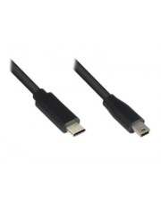 Good Connections GC USB 2.0 Kabel C Stecker auf Mini B 3.0 m Digital/Daten 3 m 5-polig Schwarz (3310-CM030)