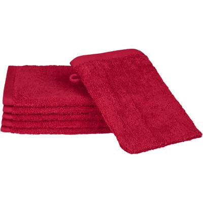 Waschhandschuh ROSS "Premium", rot (granat), B:16cm L:22cm, Frottier, Handtücher, 100% Baumwolle