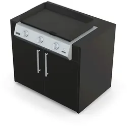 Brabura KC 100 Plancha Körper - Schwarz / Anthrazit / Silberner Griff