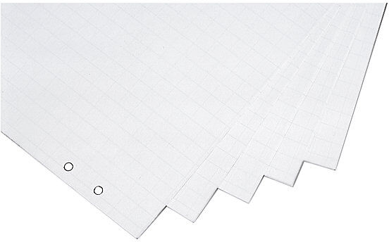 Flipchart-Papier, Format 650 x 930 mm, gerollt, VE 5 Blöcke à 20 Blatt magnetoplan