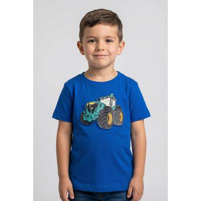 T-Shirt BLUE SEVEN, Jungen, Gr. 104, blau (ocean), Single Jersey, Obermaterial: 100% Baumwolle, bedruckt, Basic normal, Rundhals, Shirts T-Shirt, bequeme Passform, ohne Verschluss, bedruckte Optik