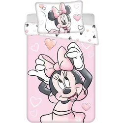Jerry, Kinderbettwäsche, Fabrics Bettwäsche Minnie Blush Pink baby 100x135, 40x60 cm (135 x 100 cm, 60 x 40 cm)