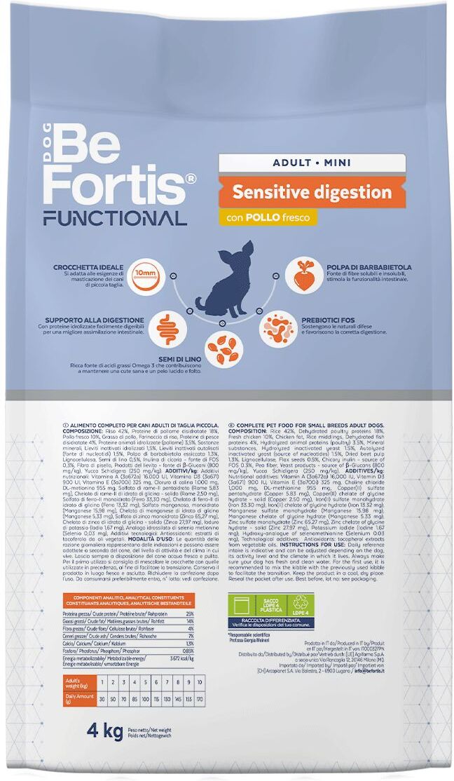 BeFortis Dog Mini Adult Digestive 4KG