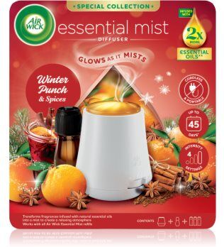 Air Wick Essential Mist Winter Punch & Spices aroma difusor com recarga + pilhas 20 ml. Essential Mist Winter Punch & Spices