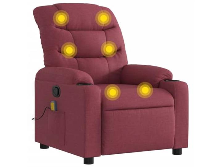 vidaXL Massagesessel Weinrot Stoff