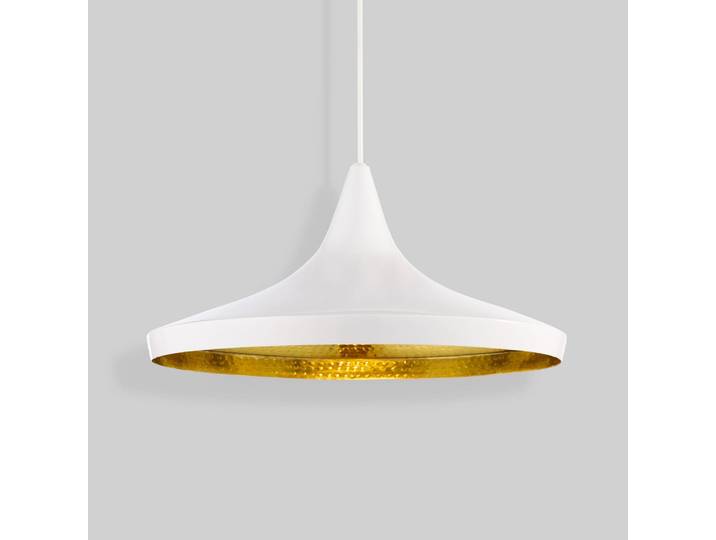 Beat Wide LED-Hängelampe, weiß, Ø 36 cm - Tom Dixon - Wohnzimmer - Design - Messing - Einflammig