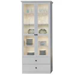 Ebuy24, Vitrine + Buffetschrank, Vitrinenschrank Brax (81 x 41 x 196 cm)