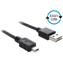 DELOCK Easy-USB-Kabel 2.0 A -> MiniB 5Pin St/St 0.5m schwarz