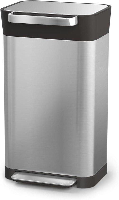 Küchenmülltonne mit Geruchsfiltration Fassungsvermögen bis 90L nach Komprimierung Stahl 30L