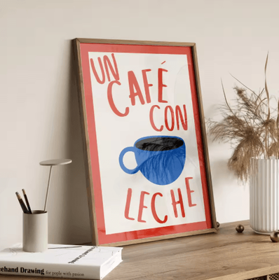 Inspire Picks But First Cafecito Minimalist Spanish Quote Canvas Modern Coffee Bar Wall Decor 26 50x70cm Unframed