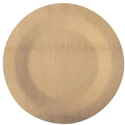 Papstar 10 Teller Bambus rund natur - Ø 23 cm beige