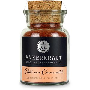 ANKERKRAUT Gewürzmischung Chili con Carne mild, für mexikanische Gerichte, vegan, im Glas, 80 g