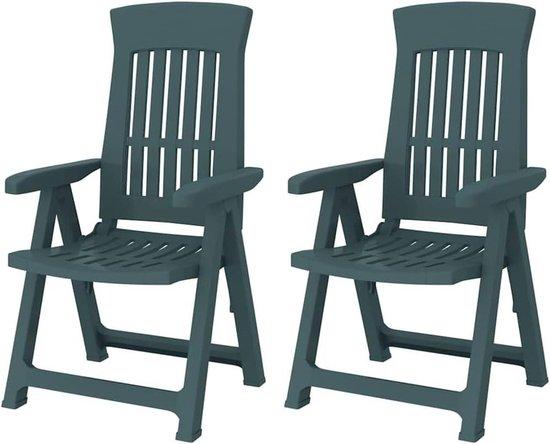Gartenstuhl Set von 2 Verstellbar und Faltbar - Grün