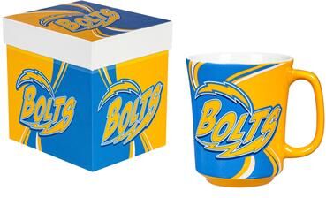 Evergreen Los Angeles Chargers, 14 oz Ceramic Coffee Mug w/ Gift Box