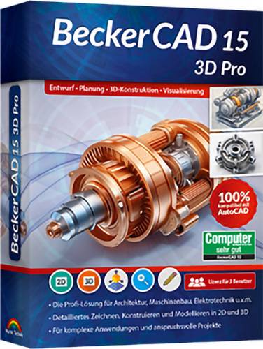 Markt & Technik 81495 BeckerCAD 15 -3D PRO Jahreslizenz, 3 Lizenzen Windows CAD-Software