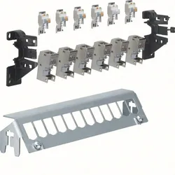 Hager FZ12MM Patch-Panel, univers 12-fach(E-Dat) inkl 6xRJ45 Module, f.Hutschiene/geschraubt