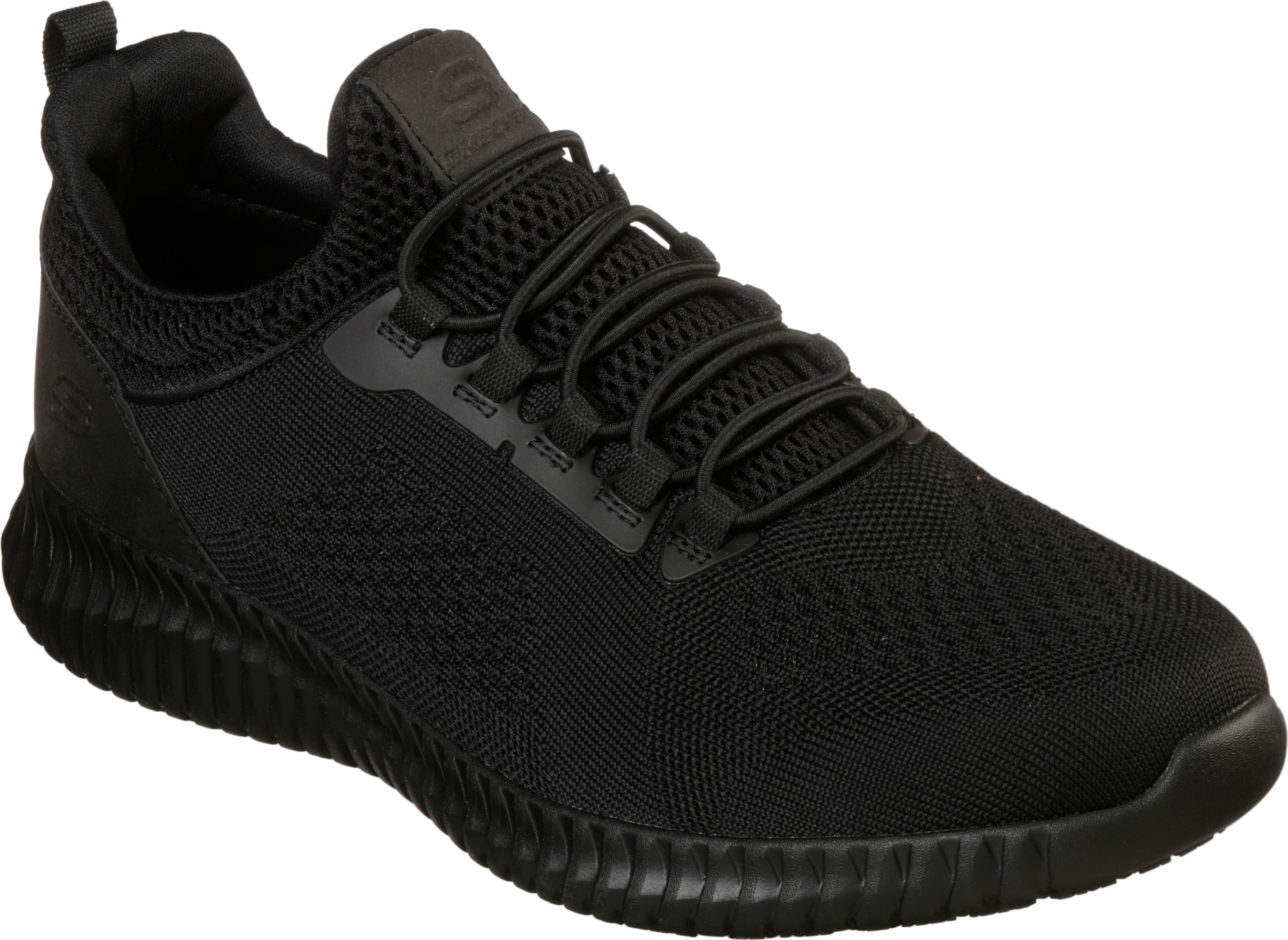 Berufsschuh SKECHERS "CESSNOCK" Gr. 40, schwarz, 40, Textil, Lederimitat, Textil, Schuhe, Berufsschuh, Schnürschuh für Gastronomie,Pflege mit stretch bungee Schnellschnürung schwarz 40, Textil
