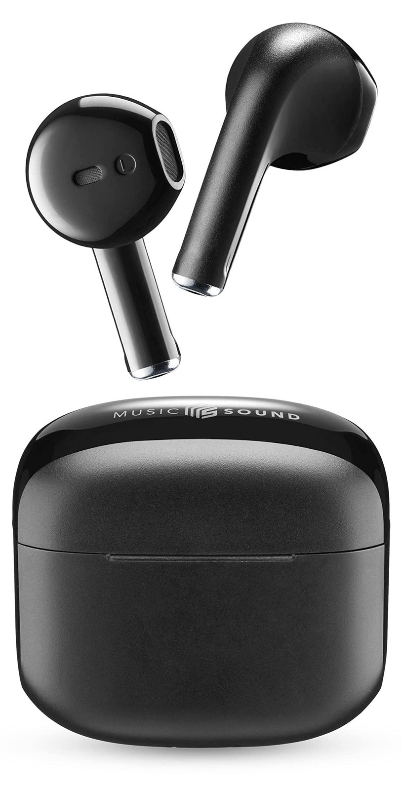 Music+Sound SWAG zwarte TWS-koptelefoon met Bluetooth en touchbediening