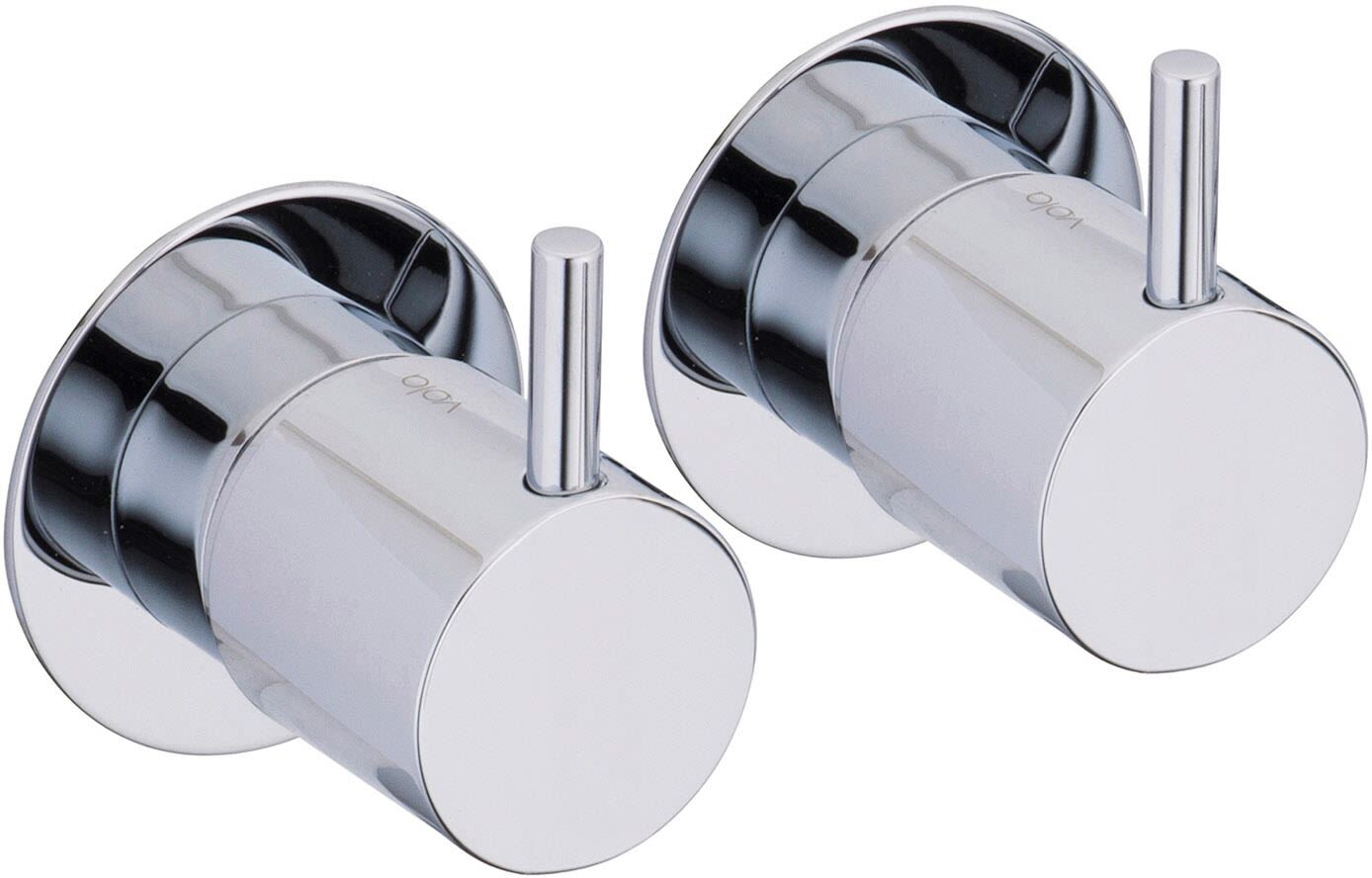 Vola Wand-Badewannen-Zweigriffmischer UP zur Befüllung über den Überlauf, Badarmaturen, 701-16, chrom - chrom
