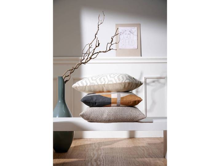 Coussin Tony I Beige/Beige 40 x 60cm Tissu
