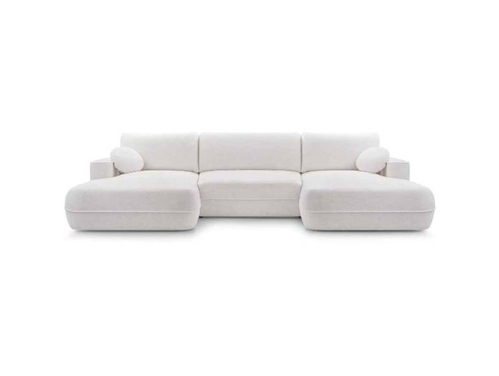 BEAUTYSOFA Ecksofa mit Schlaffunktion FIERO U, Farbe: Weiß (Bubble01)
